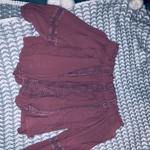 American eagle off the shoulder shirt